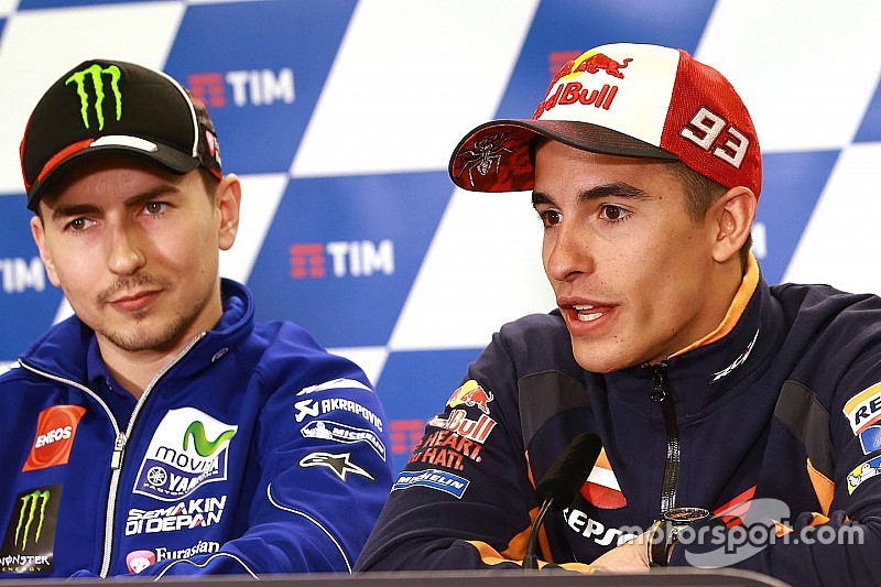 Jorge Lorenzo, Yamaha Factory Racing, und Marc Marquez, Repsol Honda Team