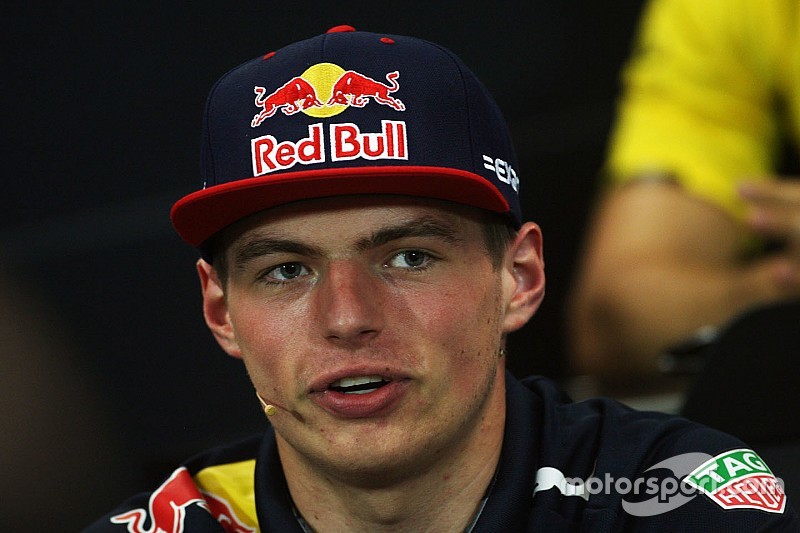 Max Verstappen, Red Bull Racing in de FIA persconferentie