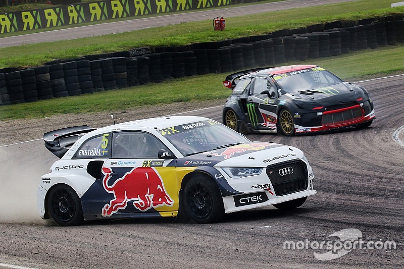 Mattias Ekström, EKS RX Audi S1, et Petter Solberg, PSRX Citroën DS3 RX