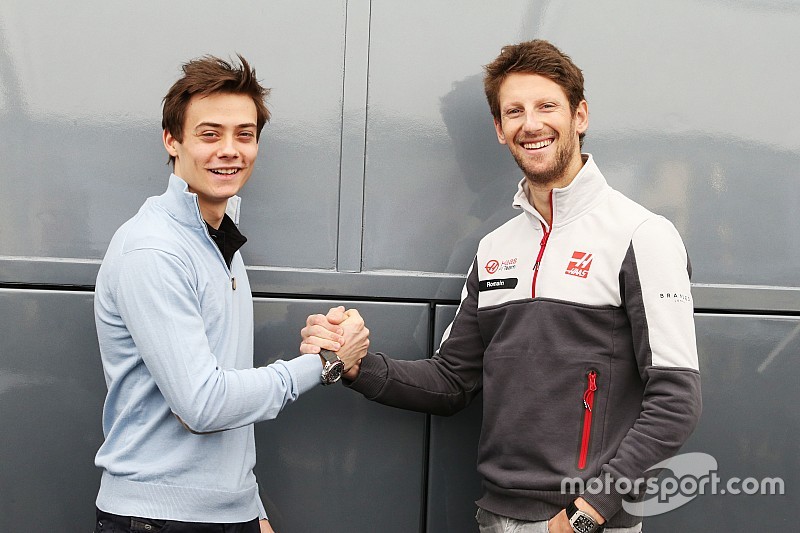 Louis Deletraz, pilote Renault Sport Academy et Romain Grosjean, Haas F1 Team