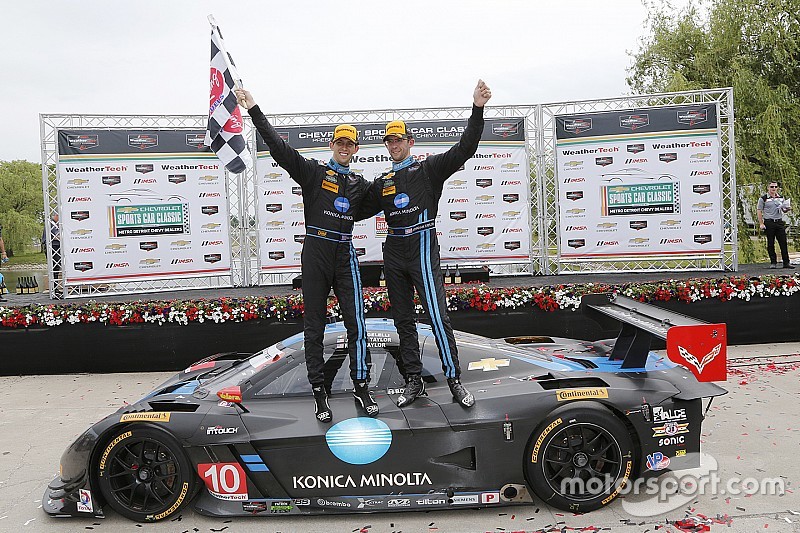 Il vincitore della gara Ricky Taylor, Jordan Taylor, Wayne Taylor Racing Chevrolet Corvette DP