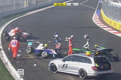 GP3: Nagy baleset Szocsiban a Forma-1 rajtja előtt! Videón az eset