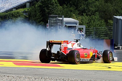 Un problema en el repartidor de frenada causó el trompo de Vettel