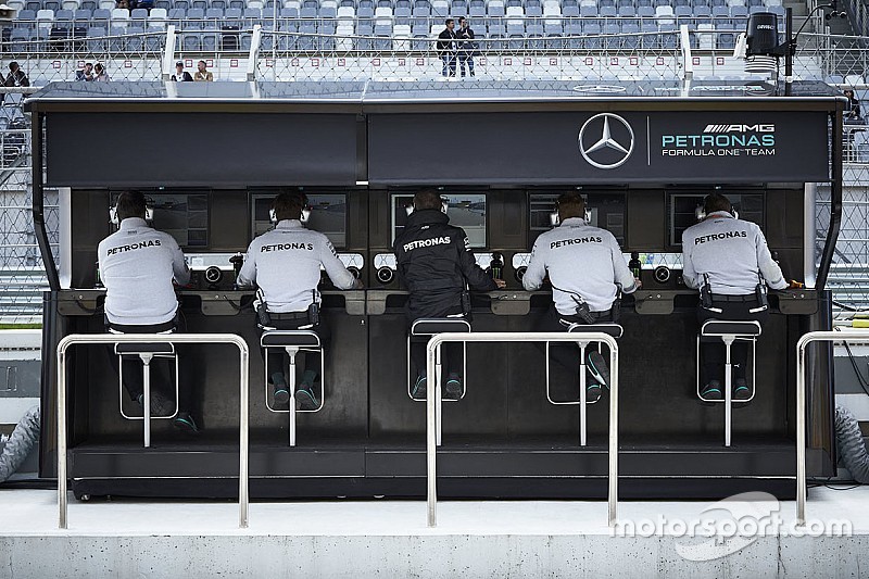 Mercedes AMG F1 Team pit gantry