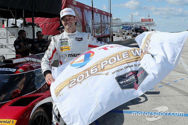 Ganador de la pole Jonathan Bomarito, Mazda Motorsports