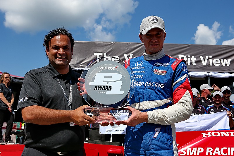 Polesitter Mikhail Aleshin, Schmidt Peterson Motorsports Honda