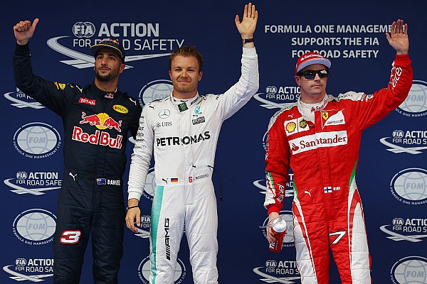 GP Tiongkok: Rosberg mengalahkan Ricciardo untuk posisi pole, Hamilton memulai balapan dari belakang