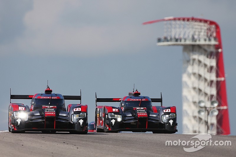 #7 Audi Sport Team Joest, Audi R18: Marcel Fässler, Andre Lotterer, Benoit Tréluyer; #8 Audi Sport T