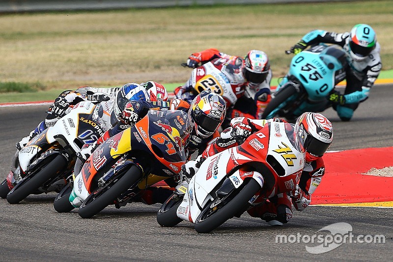 尾野弘樹「フロントの振動が激しく、転ばないように走るのが精一杯だった」:Moto3アラゴン
