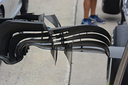 Técnica: dientes serrados del alerón del Williams FW38 en Malasia