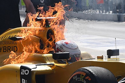 Masalah sistem bahan bakar sebabkan mobil Magnussen terbakar