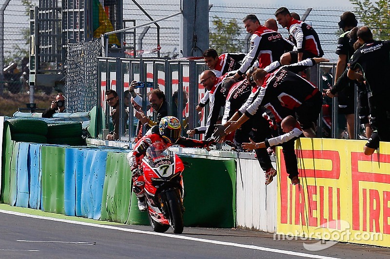 Race winner Chaz Davies, Ducati Team