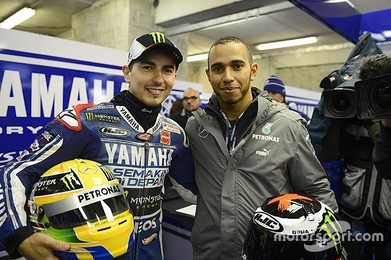 Jorge Lorenzo et Lewis Hamilton