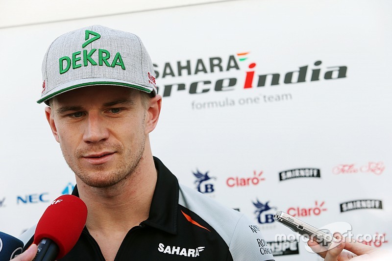 Nico Hulkenberg, Sahara Force India F1 with the media