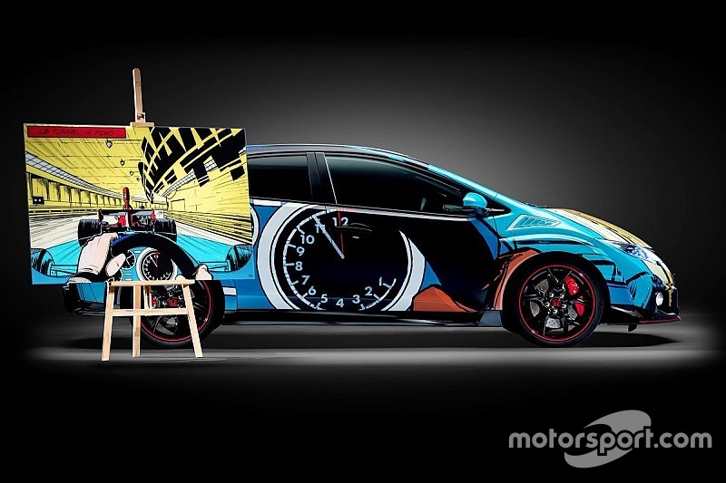 Tom Coronel met Vaillant Art Car in TCR Benelux op TT-circuit Assen