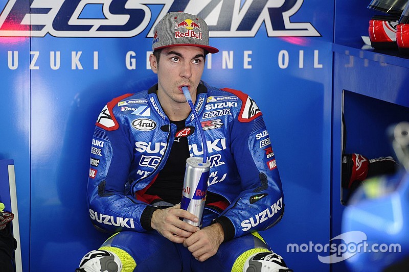 Le difficoltà di elettronica della Suzuki sul bagnato frenano Vinales