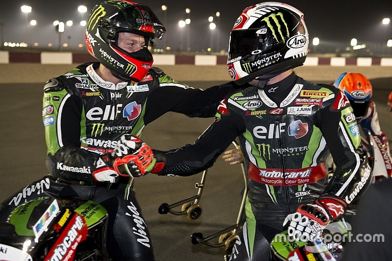 Campeón del mundo Jonathan Rea, Kawasaki Racing y Tom Sykes, Kawasaki Racing