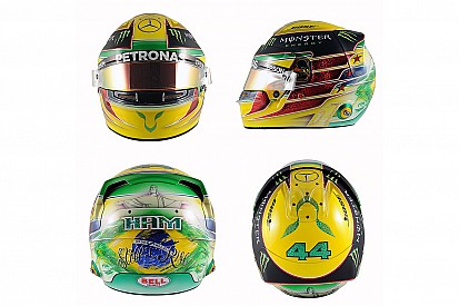 Hamilton homenageia Senna em capacete para GP do Brasil