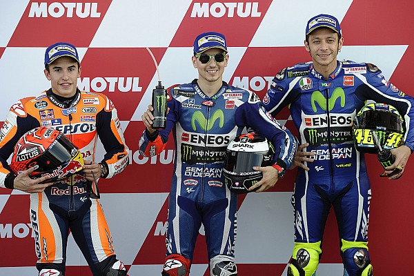 Die Startaufstellung zum MotoGP-Rennen in Valencia