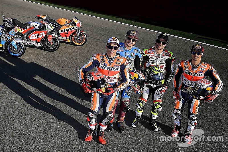 Marc Marquez, Repsol Honda Team, Jack Miller, Estrella Galicia 0,0 Marc VDS, Cal Crutchlow, Team LCR Honda, Dani Pedrosa, Repsol Honda Team