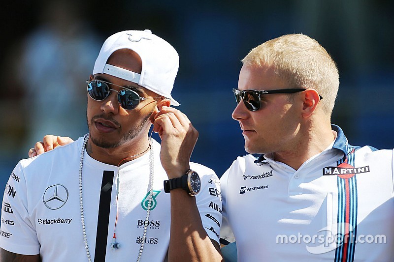 Lewis Hamilton, Mercedes AMG F1 et Valtteri Bottas, Williams