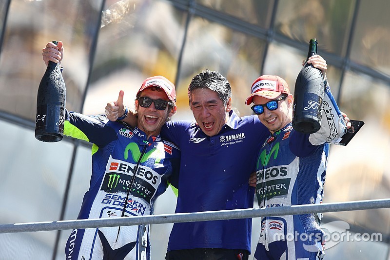 Segundo lugar, Valentino Rossi y Jorge Lorenzo, Yamaha Factory Racing