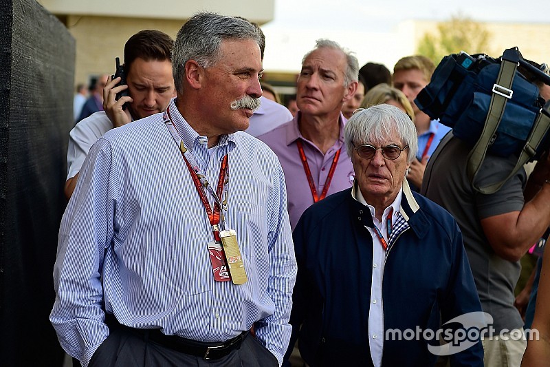 Chase Carey, Formula One presidente del grupo y  Bernie Ecclestone