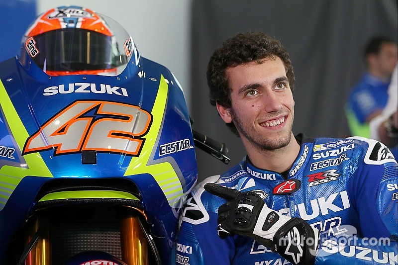 Alex Rins avec la Suzuki MotoGP 2017