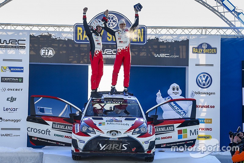 Les vainqueurs Jari-Matti Latvala, Miikka Anttila, Toyota Yaris WRC, Toyota Racing