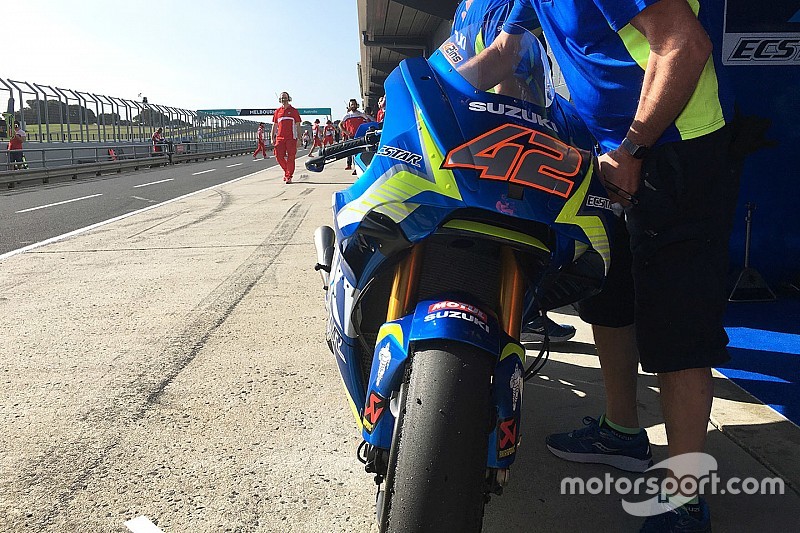 La moto d'Alex Rins, Team Suzuki MotoGP