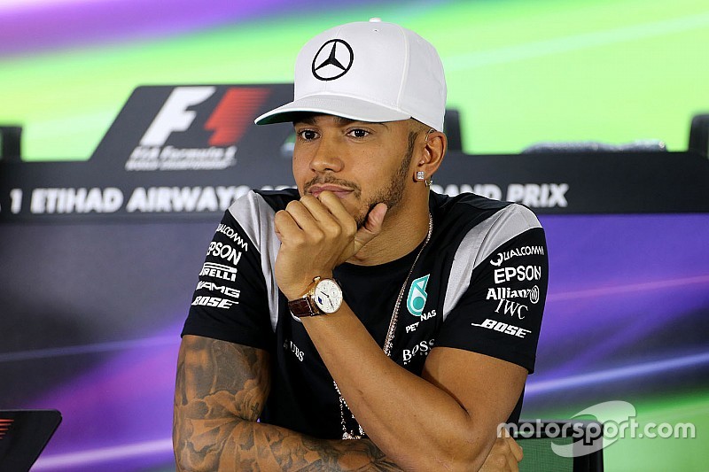 Lewis Hamilton, Mercedes AMG F1 during the press conference