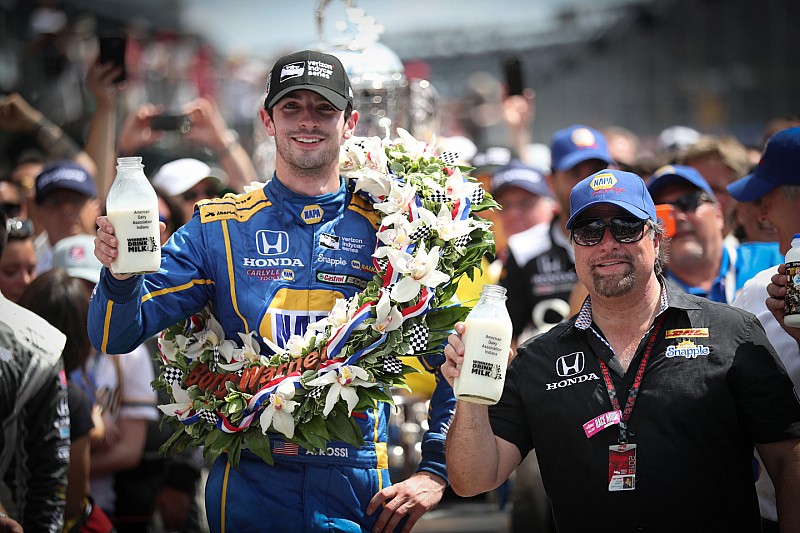 Le vainqueur Alexander Rossi, Herta - Andretti Autosport Honda