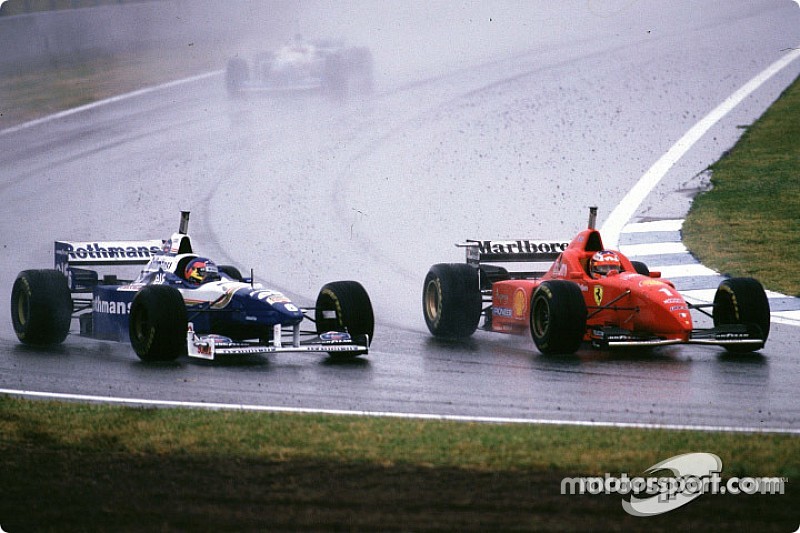 Jacques Villeneuve and Michael Schumacher