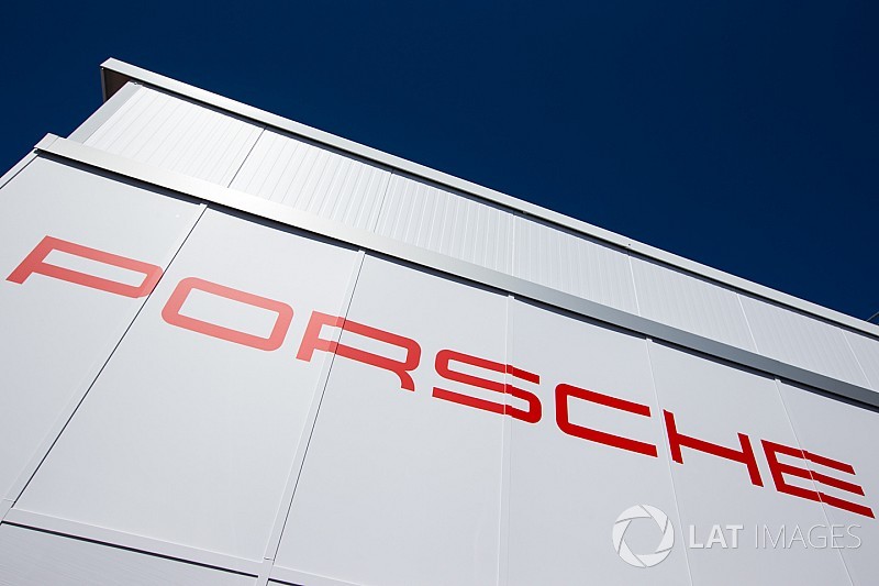 Porsche Team transporter and logo / signage