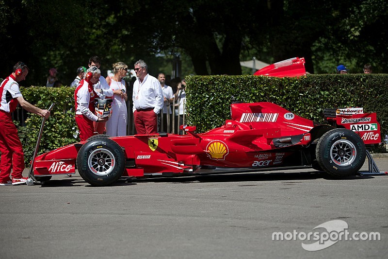 Rigon sulla F2007 a Goodwood per i 70 anni della Ferrari