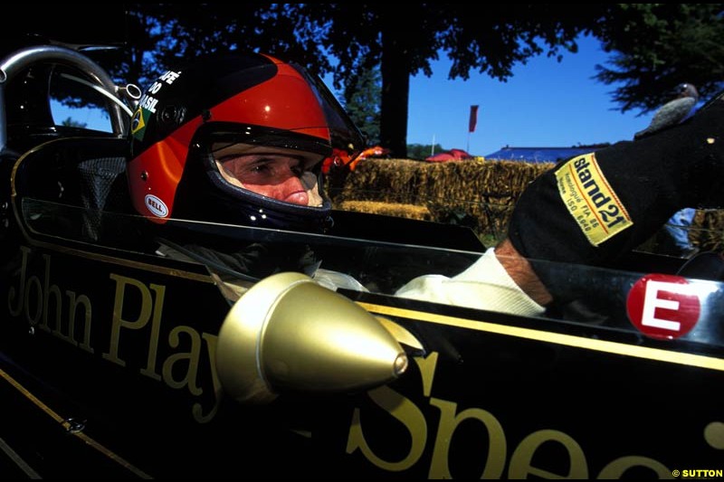 Emerson Fittipaldi, Lotus Cosworth 72E, Goodwood Festival of Speed. July 12-14, 2002.