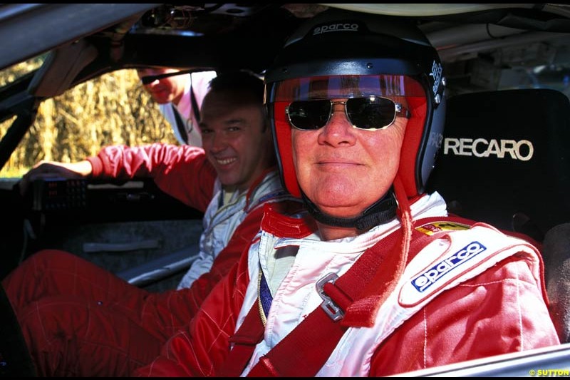 Toyota boss Ove Andreson, Toyota Celica GT4, Goodwood Festival of Speed. July 12-14, 2002.