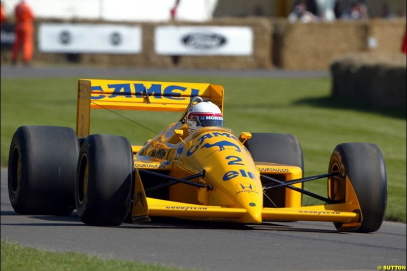 Saturo Nakajima, Lotus Honda 100T, Goodwood Festival of Speed. July 12-14, 2002.