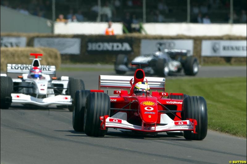 Luciano Burti, Ferrari, Goodwood Festival of Speed. July 12-14, 2002.