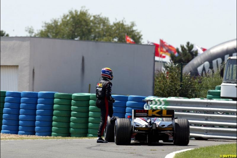 Mark Webber, Minardi, Qualifying, French Grand Prix, Magny Course, France, July 20th 2002.