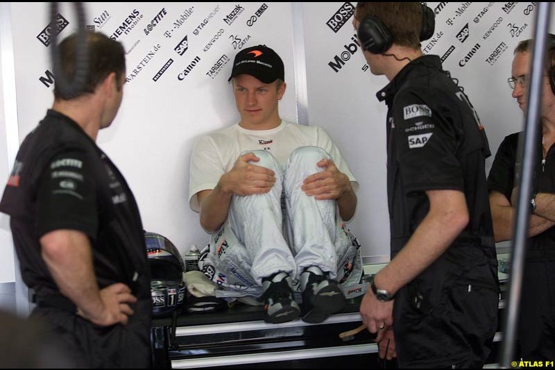 Kimi Raikkonen, McLaren, Qualifying, French Grand Prix, Magny Course, France, July 20th 2002.