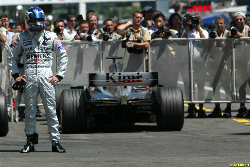 Kimi Raikkonen, McLaren, Qualifying, French Grand Prix, Magny Course, France, July 20th 2002.
