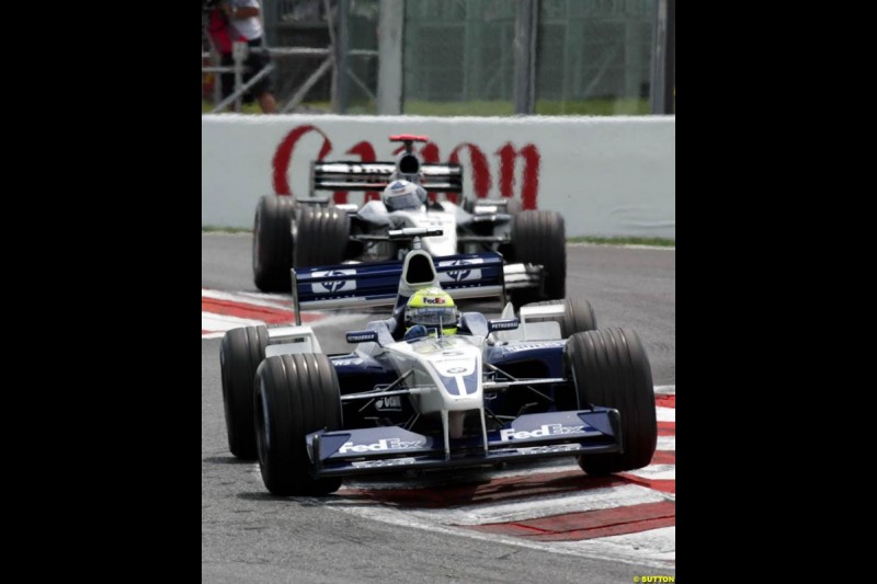 Ralf Schumacher, Williams. French Grand Prix, Magny Cours, France, July 21st 2002.