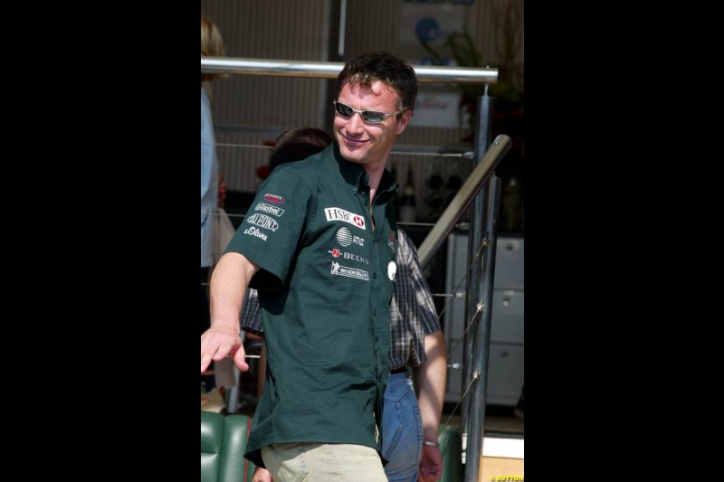Eddie Irvine, Jaguar. German Grand Prix, Hockenheim, Germany, July 28th 2002.
