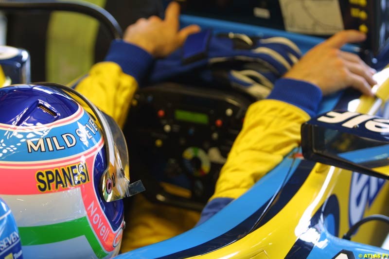 Jarno Trulli, Renault. German Grand Prix, Hockenheim, Germany, July 27th 2002.