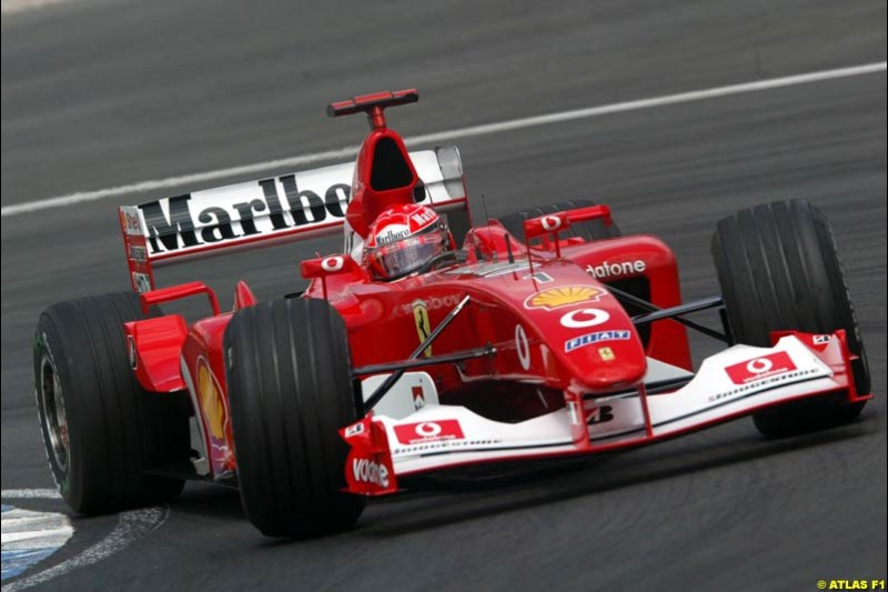 Michael Schumacher, Ferrari. German Grand Prix, Hockenheim, Germany, July 27th 2002.