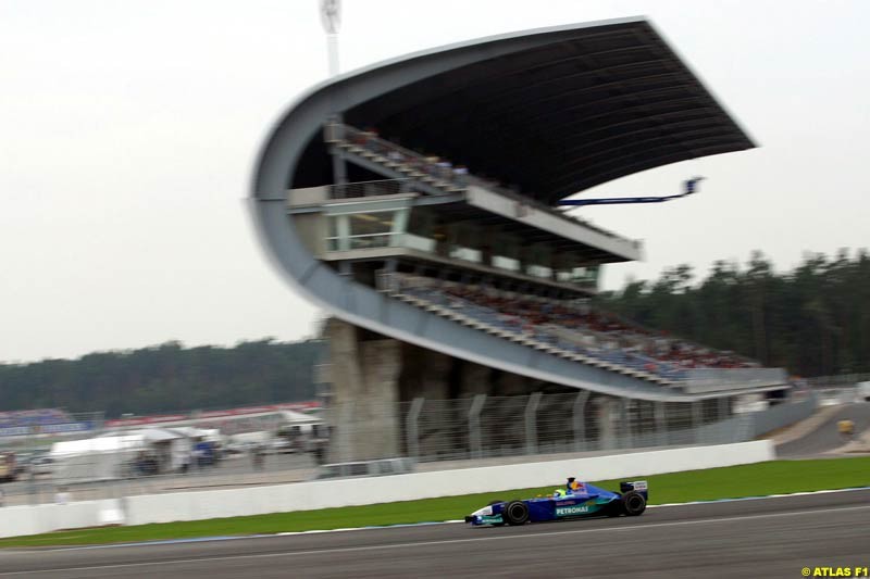 Felipe Massa, Sauber. German Grand Prix, Hockenheim, Germany, July 27th 2002.