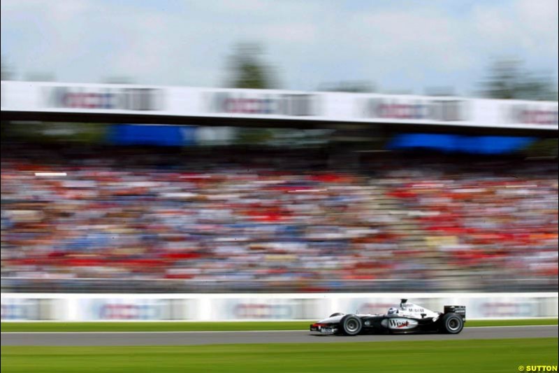 Kimi Raikkonen, McLaren, during Qualifying. German Grand Prix, Hockenheim, Germany, July 27th 2002.