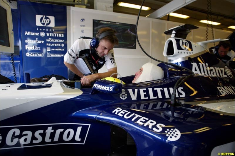 Ralf Schumacher, Williams, during Friday free practice for the Hungarian Grand Prix, Hungaroring, Hungary, August 16 2002.