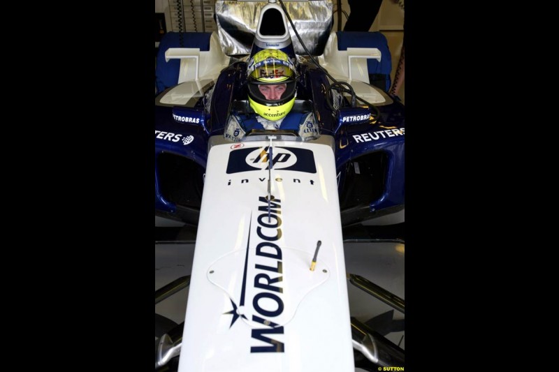 Ralf Schumacher, Williams, during Friday free practice for the Hungarian Grand Prix, Hungaroring, Hungary, August 16 2002.